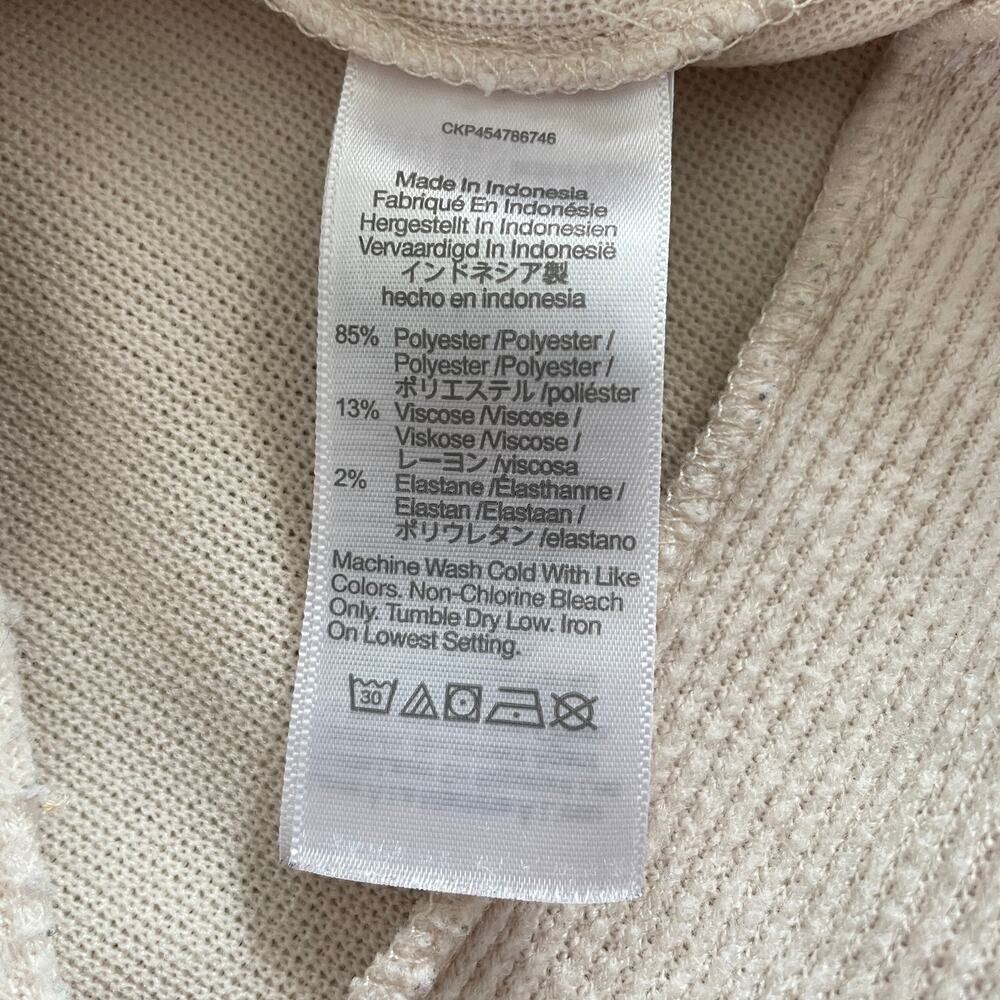 Madewell Ottoman Rib Cardigan Top Bleached Linen - Size: XS - Picture 10 of 10